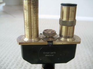 Antique Ernst Leitz Wetzlar Microscope No 243486 1925 Binocular With Case GOOD 6