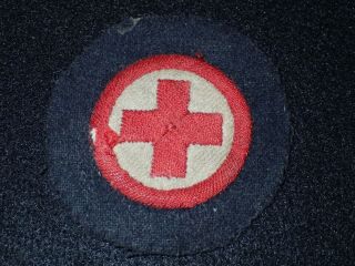 Wwi Us American Red Cross Aef France Military Welfare Ssi Insignia Patch Wool