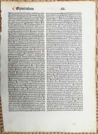 Rubricated Incunable Leaf Folio Thomas Aquinas (16) - 1490 3