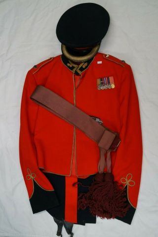 Post Ww2 Canadian Rca Artillery Officers Scarlet Mess Dress Cap & Trouser Group