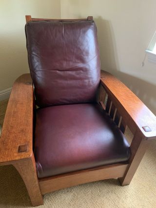 Stickley Oak Bow Arm Morris Chair,  2007 3