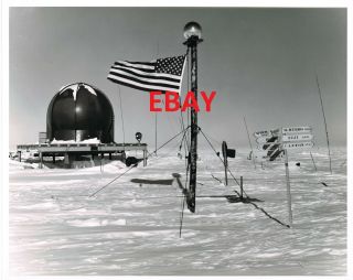 1961 Us Navy Operation Deep Freeze South Pole Station Us Flag Flying Look