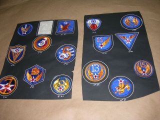 15 Ww 2 Air Force Patches 1st Af 2,  3,  4,  5,  6,  7,  8,  9,  10,  11,  12,  13,  14,  15th