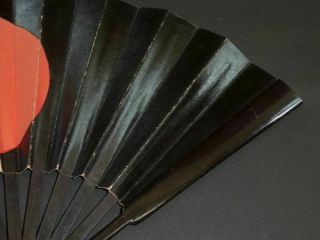 Japanese Military fan GUNSEN Edo period Wood,  paper 32 × 55.  5 cm 80 g 4
