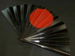 Japanese Military fan GUNSEN Edo period Wood,  paper 32 × 55.  5 cm 80 g 6