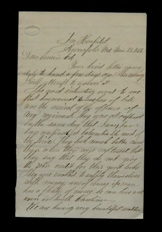 31st Maine Infantry Civil War Letter - Just Released From Confederate Prison