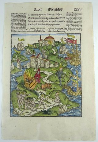 1502 Grüninger Master INCUNABULA WOODCUT Aeneas Ithaca - Sinon’s Tale 2