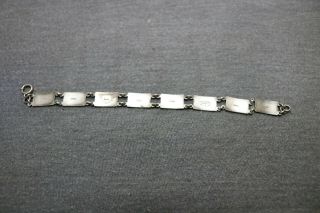 Vintage WWII Allies Flag Sterling Silver Enameled 6 - 6 1/2” Inch Long Bracelet 4