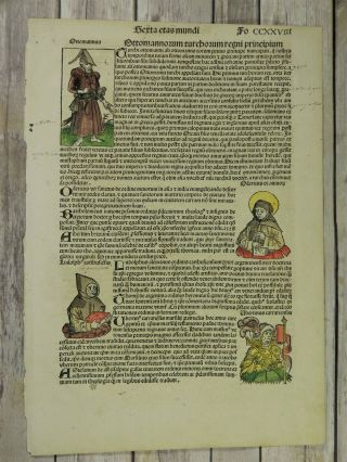 Nuremberg Cheonicle 1493 Historic Figures 228 With 6 Woodcuts