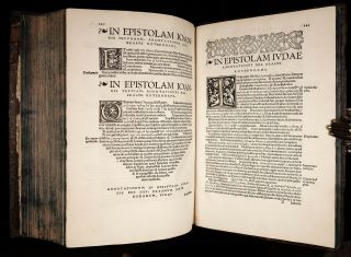 1519 ERASMUS Annotations to GREEK - LATIN TESTAMENT Bible Reformation BINDING 10