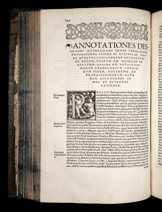 1519 ERASMUS Annotations to GREEK - LATIN TESTAMENT Bible Reformation BINDING 7