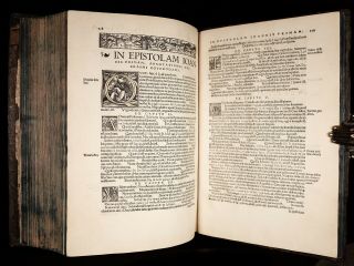 1519 ERASMUS Annotations to GREEK - LATIN TESTAMENT Bible Reformation BINDING 9