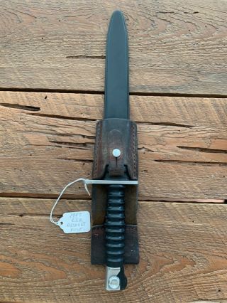 Swiss Sig Stgw (sturmgewehr) 1957 Bayonet With Scab And Leather Frog