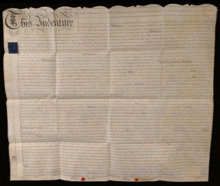 227 Yr Old English Legal Document Vellum Hand - Written Darby Wills Jurisprudence