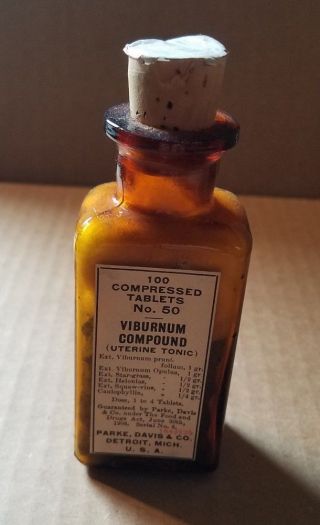 Antique Medicine Bottle Viburnum Compound Uterine Tonic