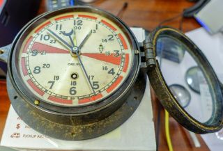 CHELSEA SHIPS RADIO ROOM CLOCK - 6 