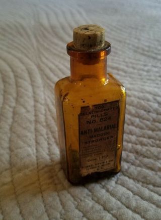 Antique Medicine Bottle Anti Malarial