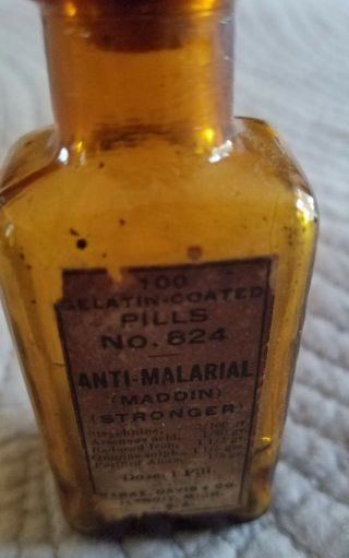 Antique Medicine Bottle Anti Malarial 2