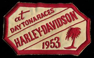 Harley - Davidson Hd Daytona Florida Races 1953 Patch S - 18
