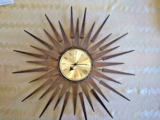 Vintage Seth Thomas Wall Clock " Starflower " Mid Century Modern