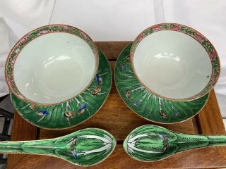 antique chinese tea bowl with cover and spoon 4