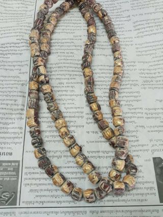 3 Huge Gold Leaf Somdej Wat Wang Na Mala Beads Necklaces