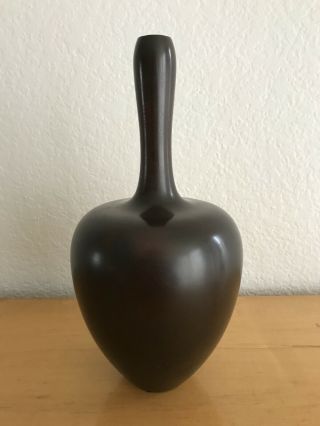 Japanese Bronze Vase By Takamura Toyochika Mid Century Modern Eames Era