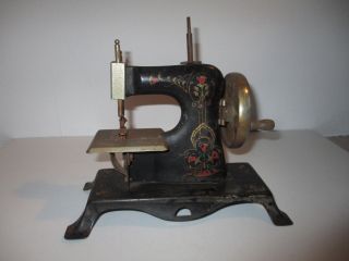 Toy child ' s sewing machine 1920 ' s full body model CASIGE Germany Art Nouveau 7