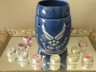 Scentsy Us Air Force Logo Lamp Light Warmer Usaf Blue Retired Rare