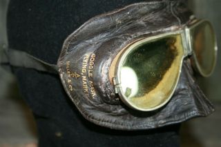 Circa 1917 RFC/RAF Pilot ' s Mark II Goggles Well Marked 2