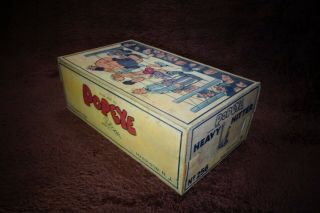 30s J.  Chein Popeye Heavy Hitter Vintage Tin Wind up Toy USA 11