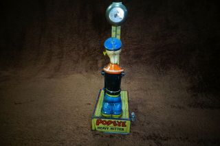 30s J.  Chein Popeye Heavy Hitter Vintage Tin Wind up Toy USA 4