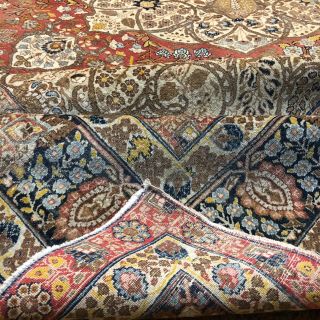 Auth: Antique Persian Hadji Jalili Type Tabrize Organic Wool Beaty 8x11 NR 10