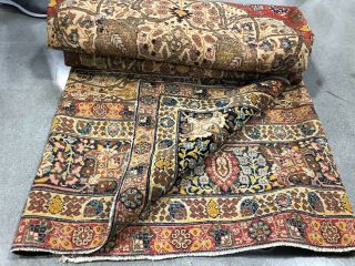 Auth: Antique Persian Hadji Jalili Type Tabrize Organic Wool Beaty 8x11 NR 11