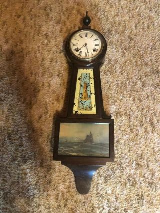 Sessions Banjo Clock Large Nearly 36 Inches Tall Strong Runner