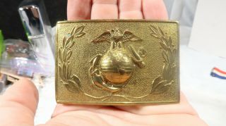 Usmc Us Marine Corps Brass Belt Buckle Ega