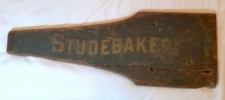 Rare 1880s Studebaker Farm,  Horse - Drawn Wagon,  Wooden Tailgate Sign,  Painted