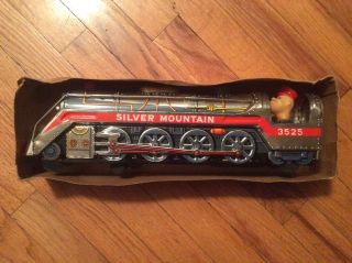 VINTAGE 1960 ' S Silver Mountain Express Battery Operated Train Toy - 2