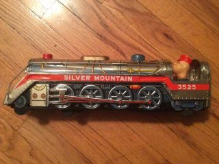 VINTAGE 1960 ' S Silver Mountain Express Battery Operated Train Toy - 3