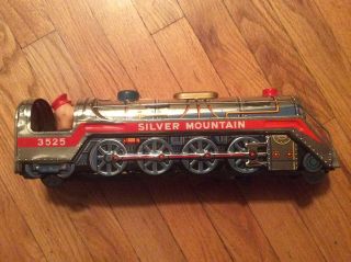 VINTAGE 1960 ' S Silver Mountain Express Battery Operated Train Toy - 7