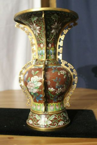 Vintage Chinese Cloisonne Flower Vase