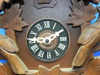 Vintage Black Forest 8 Day Cuckoo Clock Emil Schmeckenbecher Germany 4