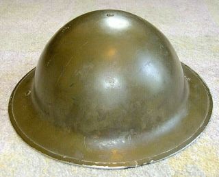 Wwii Canadian Gsw Mk1 1941 Steel Brodie Helmet