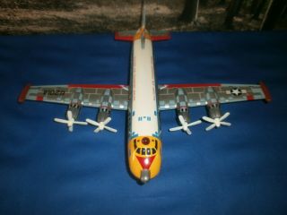 AIRPLANE YONEZAWA GLOBEMASTER C - 124,  BATTERY OPERATED,  60 ' s.  VIDEO 4