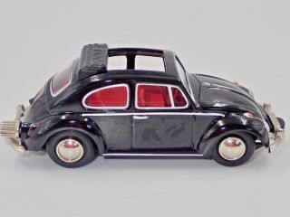 Schuco Racer Vw Beetle 1960 Sunroof Black Tin Box 1:45 Scale