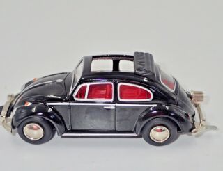 Schuco Racer VW Beetle 1960 Sunroof Black Tin Box 1:45 Scale 2