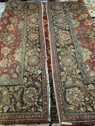 Auth: 1920 ' s Antique Indian Rug Mughal Highly Decorative Organic ART 8x11 NR 11