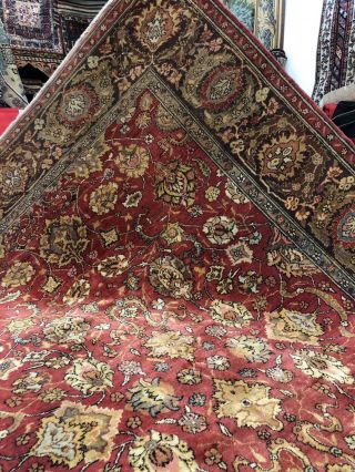 Auth: 1920 ' s Antique Indian Rug Mughal Highly Decorative Organic ART 8x11 NR 6