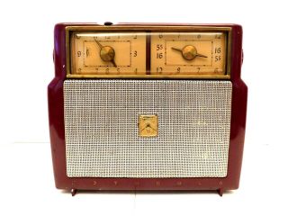 Rare 50s Old Motorola Historical Subminiature Tube Antique Vintage Clock Radio
