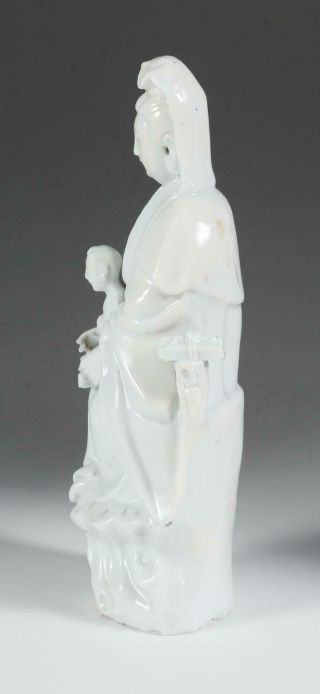 Chinese Porcelain Blanc de Chine Figure with a Child,  19th Century 2